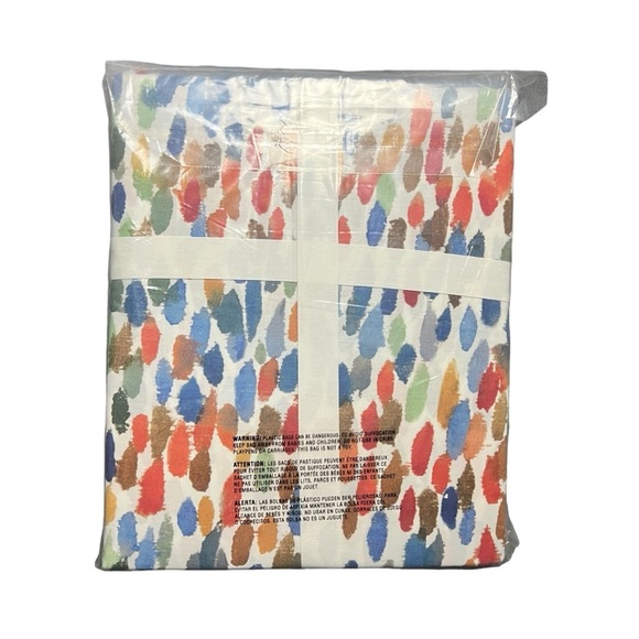 Pottery Barn Annabel Watercolor Dot Organic Percale Duvet Cover King - Picture 6 of 9